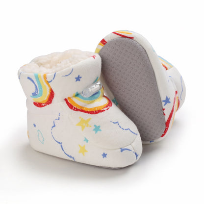 Newborn Winter Snow Boots Boys And Girls Soft Warm Cartoon Printed Baby Fashion Boots 3