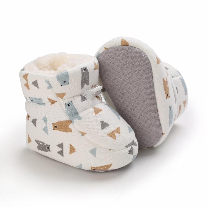 Newborn Winter Snow Boots Boys And Girls Soft Warm Cartoon Printed Baby Fashion Boots 5