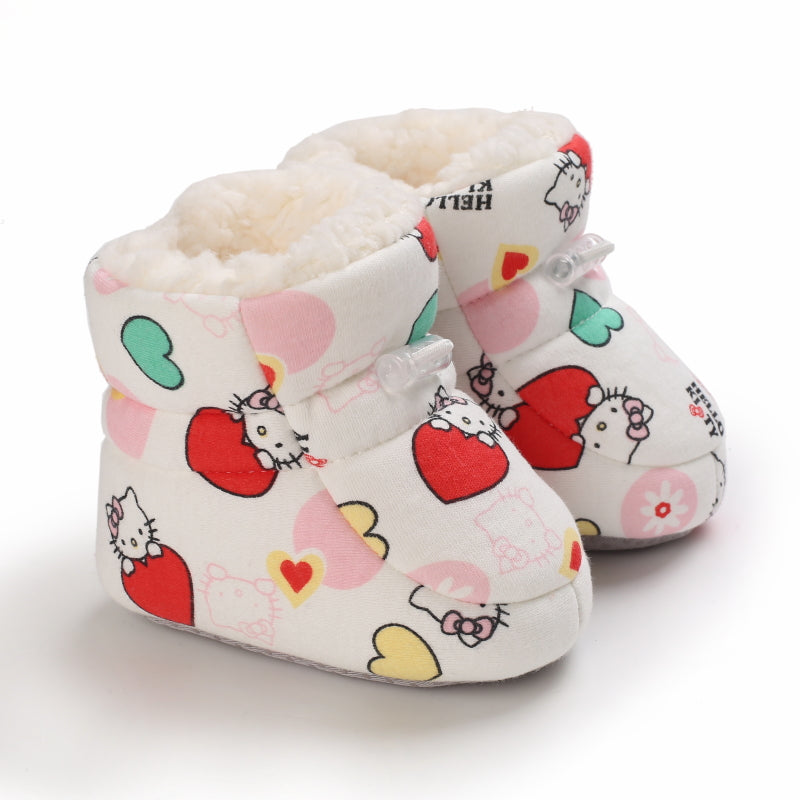 Newborn Winter Snow Boots Boys And Girls Soft Warm Cartoon Printed Baby Fashion Boots 7