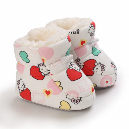 Newborn Winter Snow Boots Boys And Girls Soft Warm Cartoon Printed Baby Fashion Boots 7