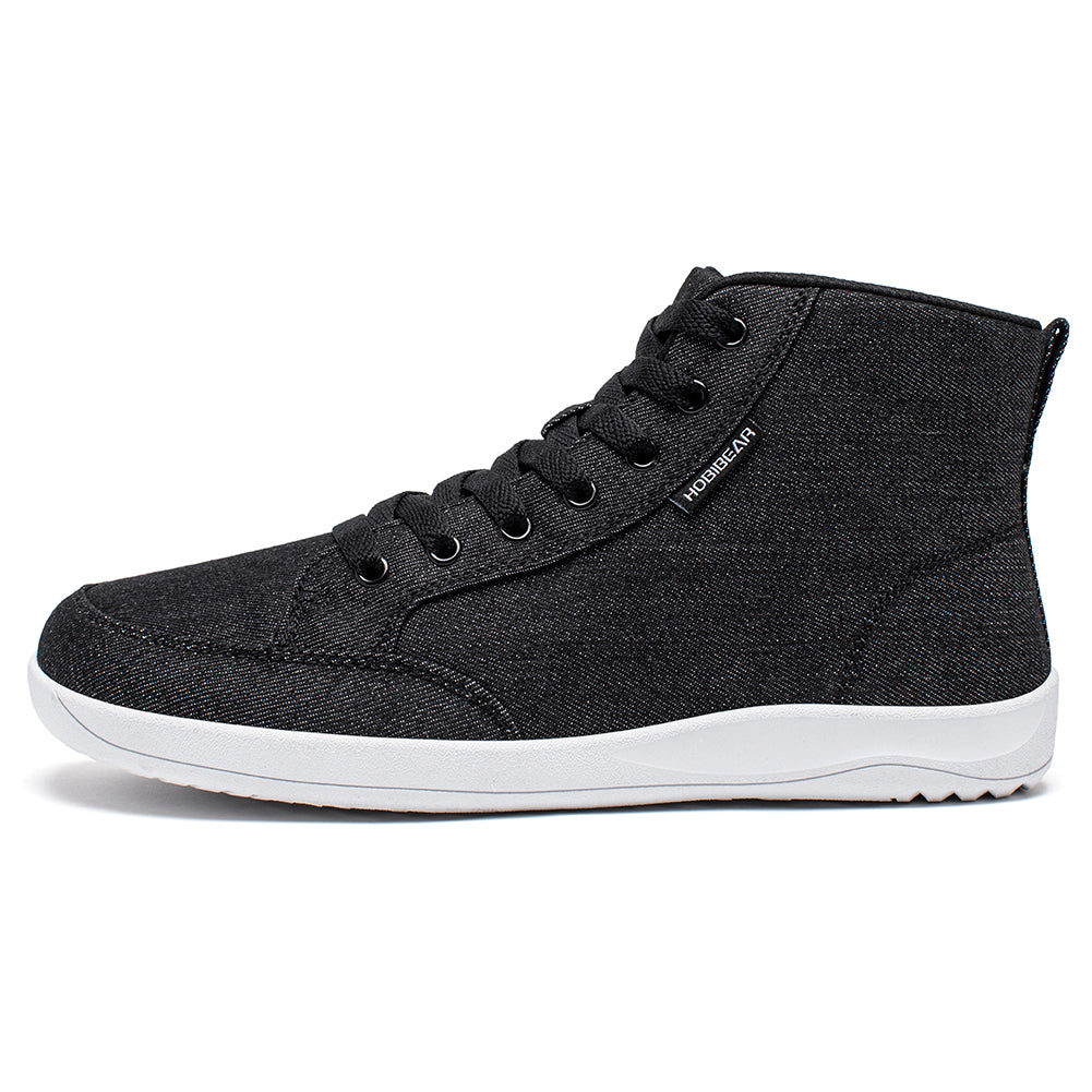 Unisex MidTop Canvas Sneakers Zero Drop Lace Up Outdoor Walking Shoes Wide Toe Box Barefoot Shoes 5