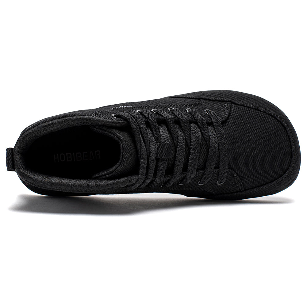 Unisex MidTop Canvas Sneakers Zero Drop Lace Up Outdoor Walking Shoes Wide Toe Box Barefoot Shoes 2