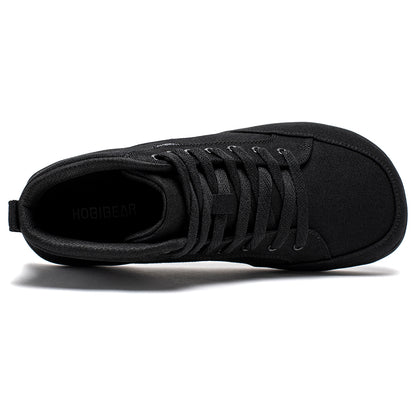 Unisex MidTop Canvas Sneakers Zero Drop Lace Up Outdoor Walking Shoes Wide Toe Box Barefoot Shoes 2