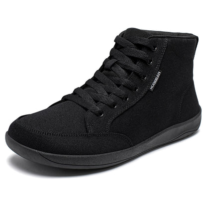 Unisex MidTop Canvas Sneakers Zero Drop Lace Up Outdoor Walking Shoes Wide Toe Box Barefoot Shoes 7
