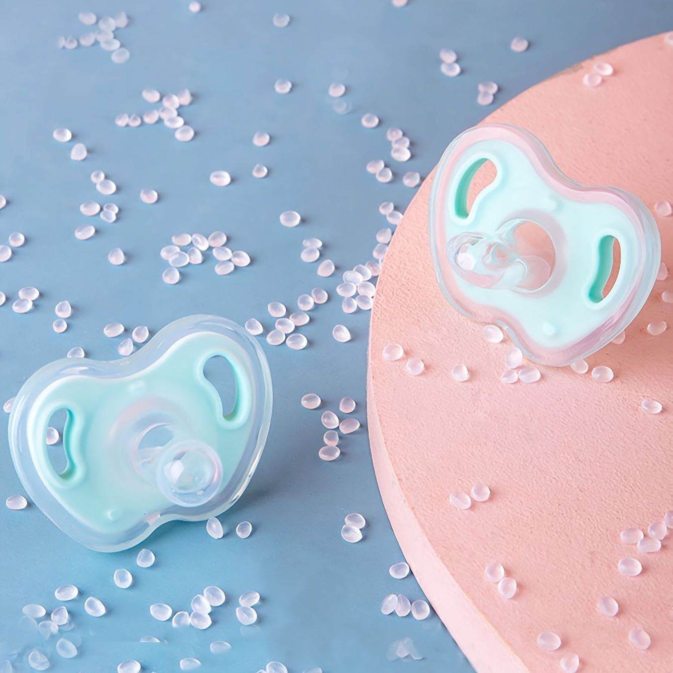 Newborn Soother, Soft Silicone Baby Pacifier for Calming Relief