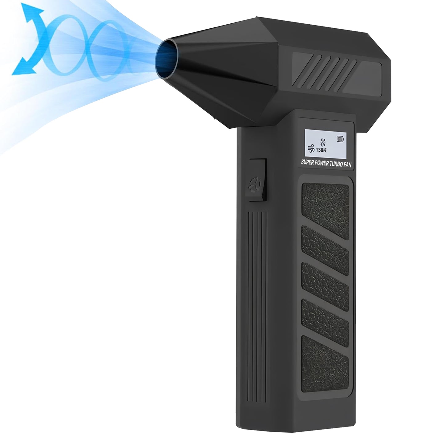 Electric Rechargeable Black Compressed Air Duster, Cordless Air Blower for Keyboard Cleaning