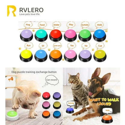 Dog Communication Buttons Voice Recording Training Buzzer for Talking Pets