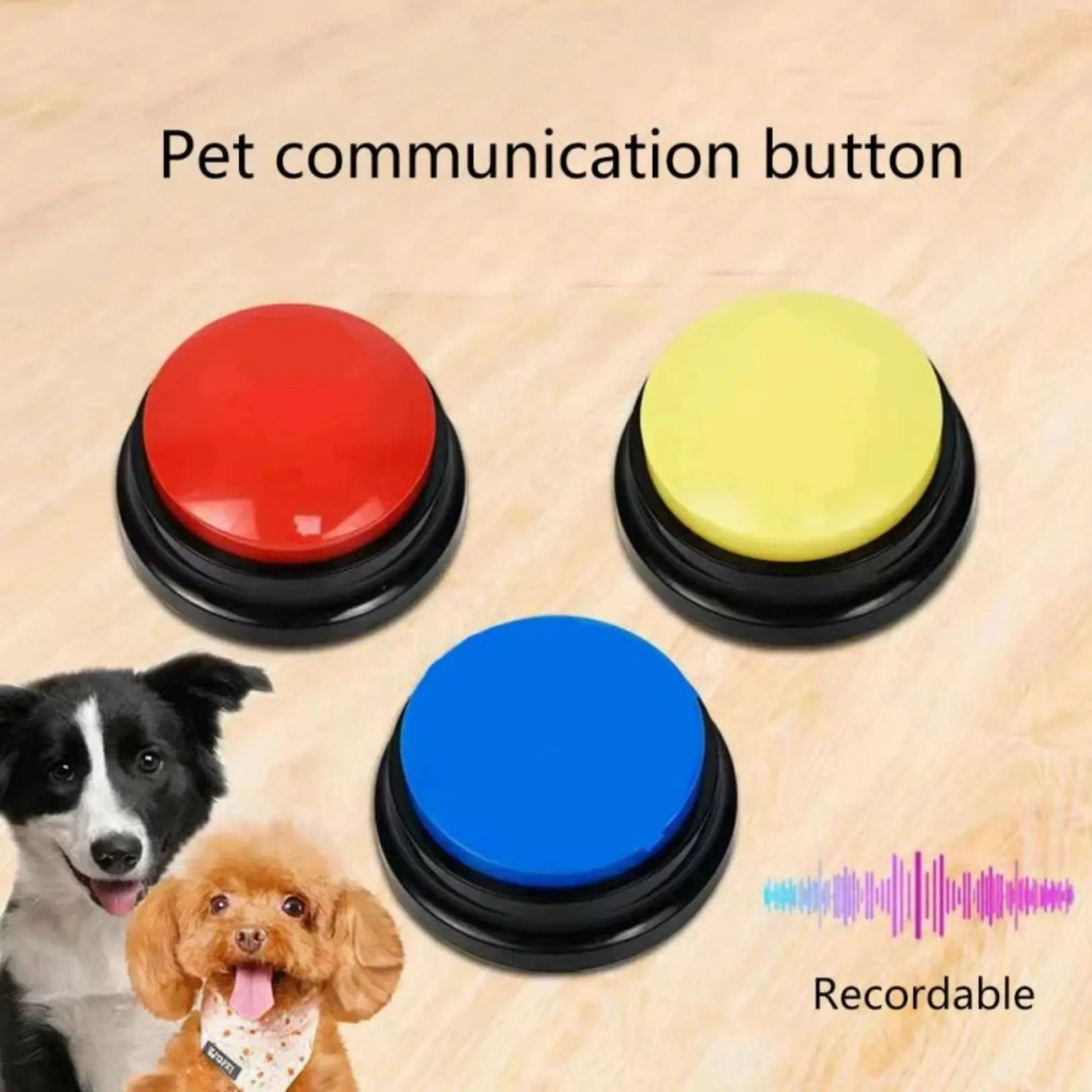 Dog Communication Buttons Voice Recording Training Buzzer For Talking Pets 1