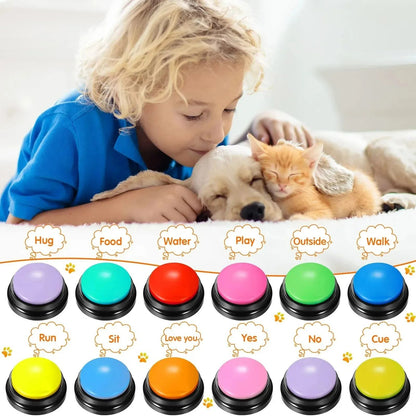 Dog Communication Buttons Voice Recording Training Buzzer For Talking Pets 4