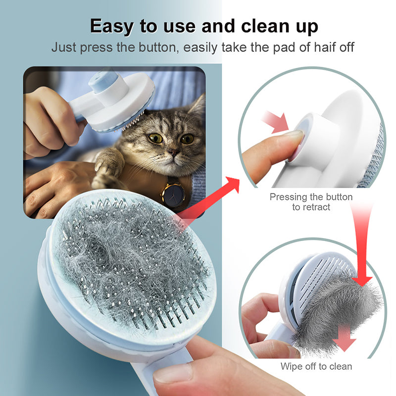 Pet Grooming Brush For Cats Remove Hairs With Cat Hair Remover Comb Puppy And Kitten Grooming Tool  2