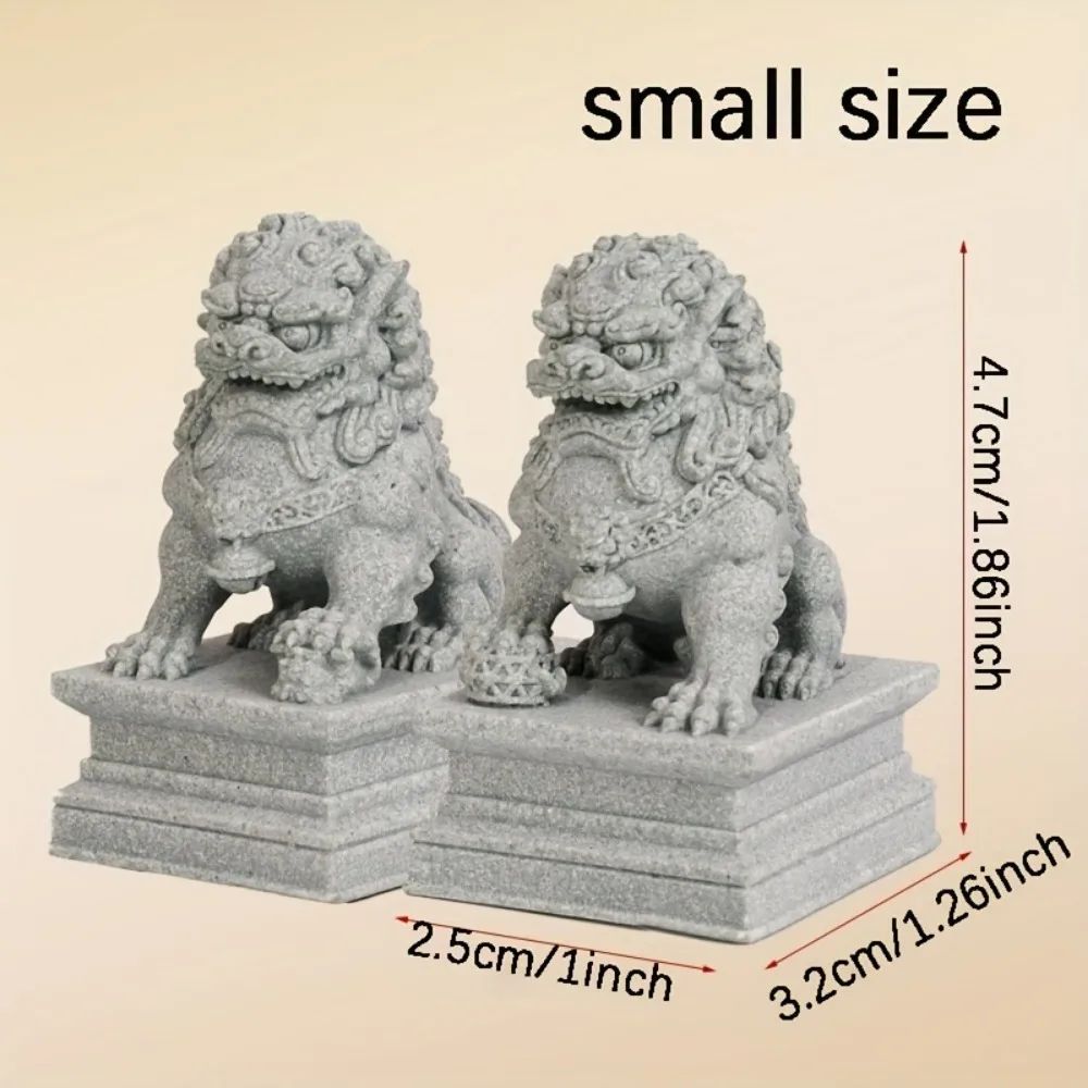 Imperial Harmony Guardian Lion Statues  Feng Shui Protection  Decorative Foo Dog Pair 3