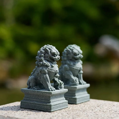 Imperial Harmony Guardian Lion Statues  Feng Shui Protection  Decorative Foo Dog Pair 2