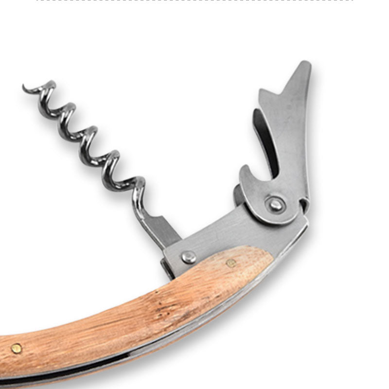 Multifunctional Wine Corkscrew With Wooden Handle Shrimp Head Knife Premium Wine Supplies For Home  6