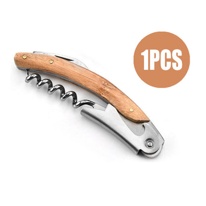 Multifunctional Wine Corkscrew With Wooden Handle Shrimp Head Knife Premium Wine Supplies For Home  2