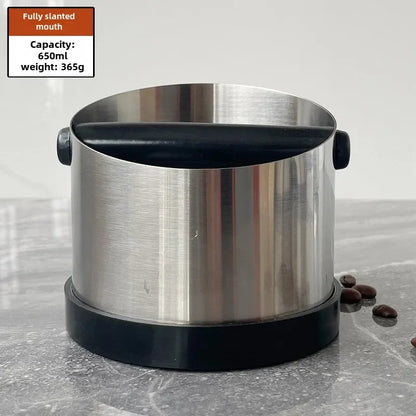 Espresso Coffee Knock Box With NonSlip Rubber Ring Durable Stainless Steel Ground Bin For Effortles 5