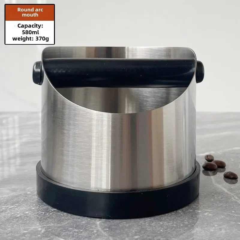 Espresso Coffee Knock Box With NonSlip Rubber Ring Durable Stainless Steel Ground Bin For Effortles 6