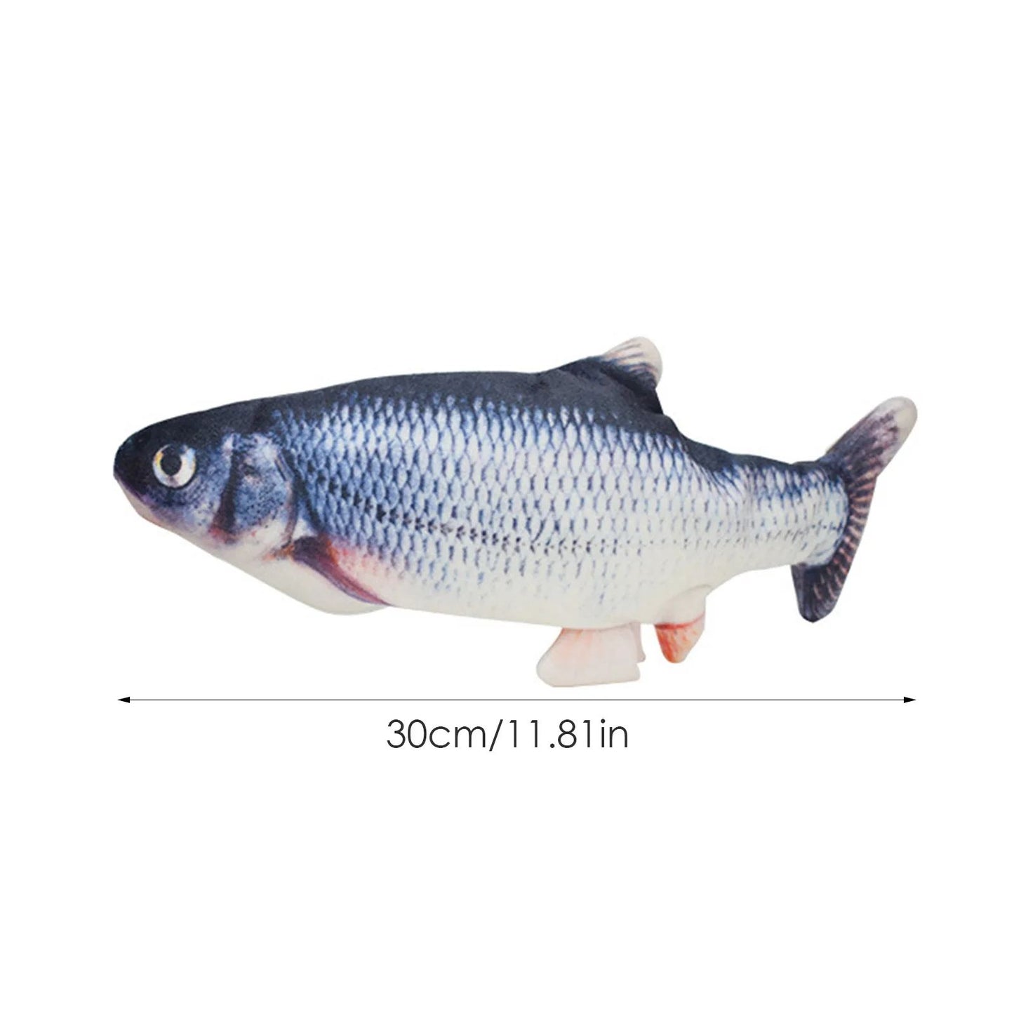 Interactive Floppy Fish Cat Toy USB Rechargeable Realistic Moving Pet Toy 9