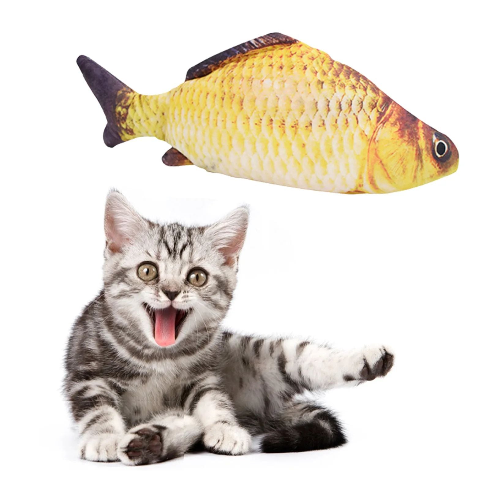 Interactive Floppy Fish Cat Toy USB Rechargeable Realistic Moving Pet Toy 12