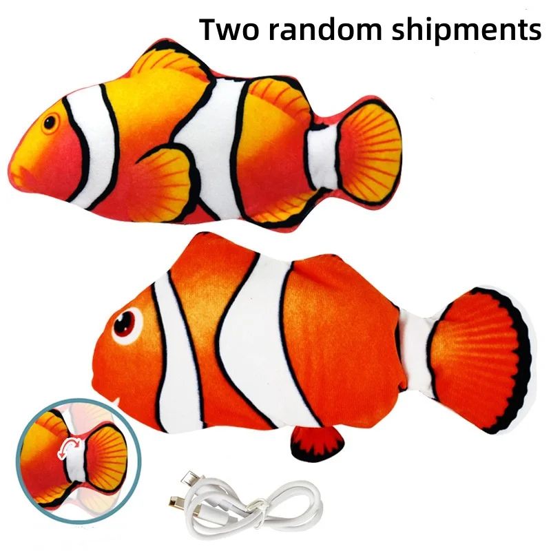 Interactive Floppy Fish Cat Toy USB Rechargeable Realistic Moving Pet Toy 16