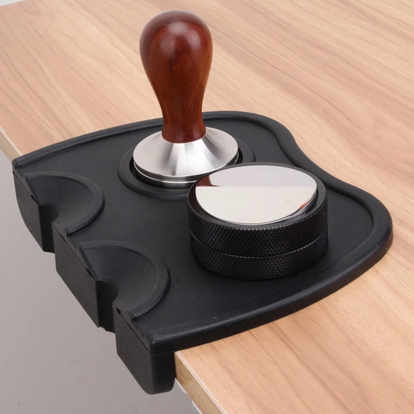 Press Tampering Holder Corner Mat Silicone Coffee Tamper Pad 1