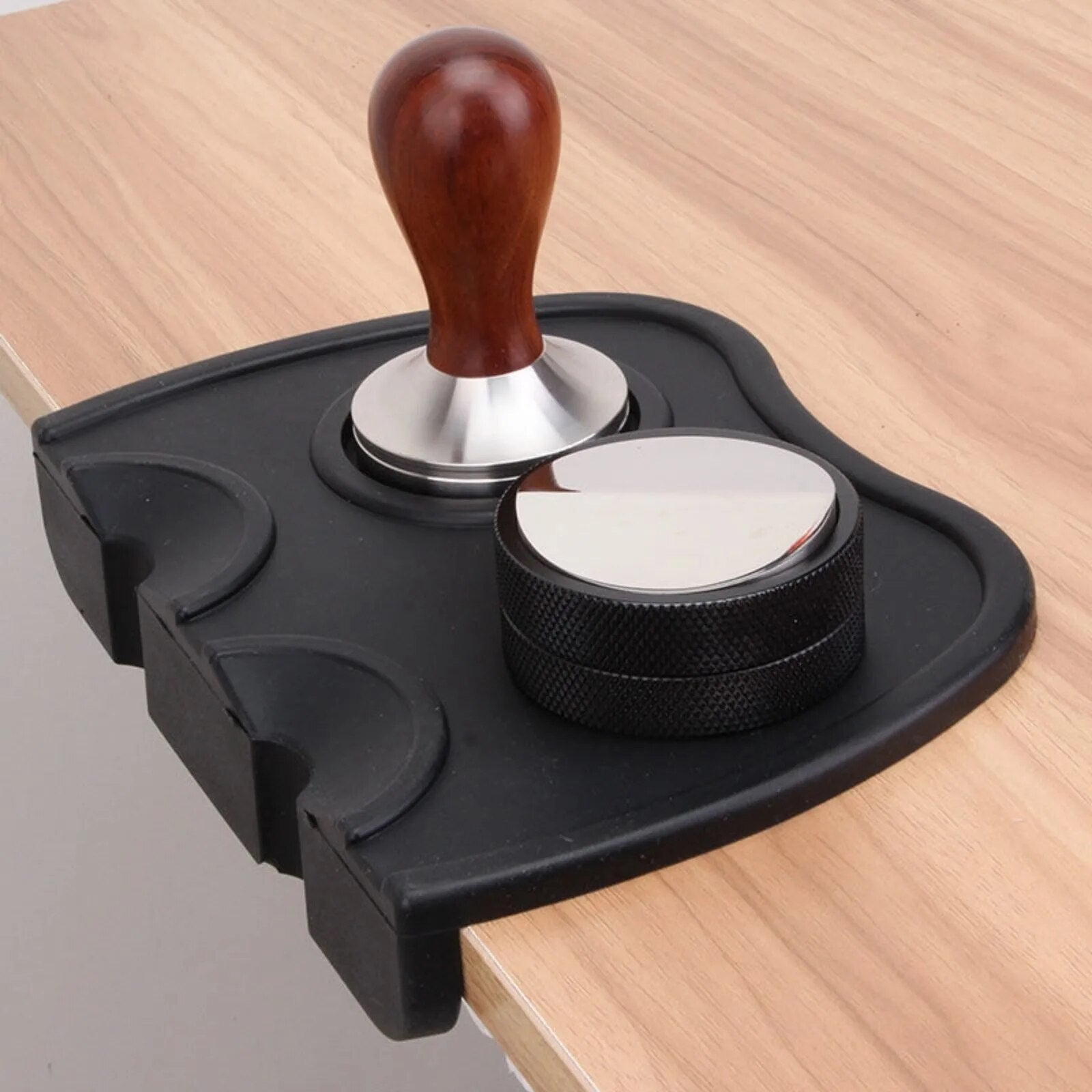 Press Tampering Holder Corner Mat Silicone Coffee Tamper Pad 1