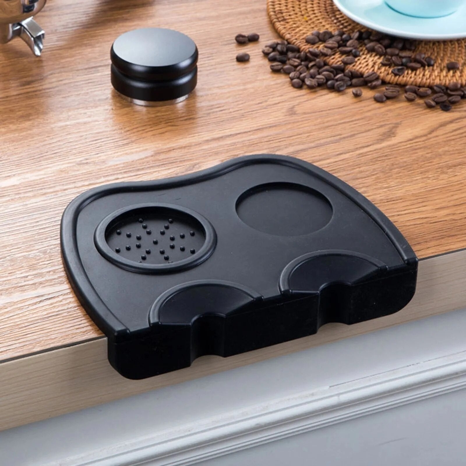 Press Tampering Holder Corner Mat Silicone Coffee Tamper Pad 6