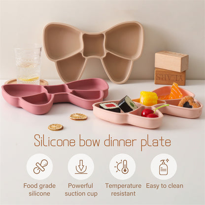 Nonslip Silicone Baby Tableware Set Bowl Fork Plate Spoon 2