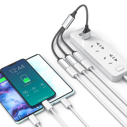 USB Cable Splitter HUB OTG Multiple Ports For Phone Charging Power Adapter Docking Station 4