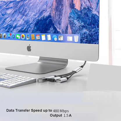 USB Cable Splitter HUB OTG Multiple Ports For Phone Charging Power Adapter Docking Station 5