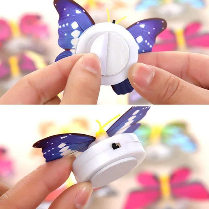 Colorful Butterfly Night Light, Funny Glowing LED Stickable Wall Lights, DIY Creative Home Decor