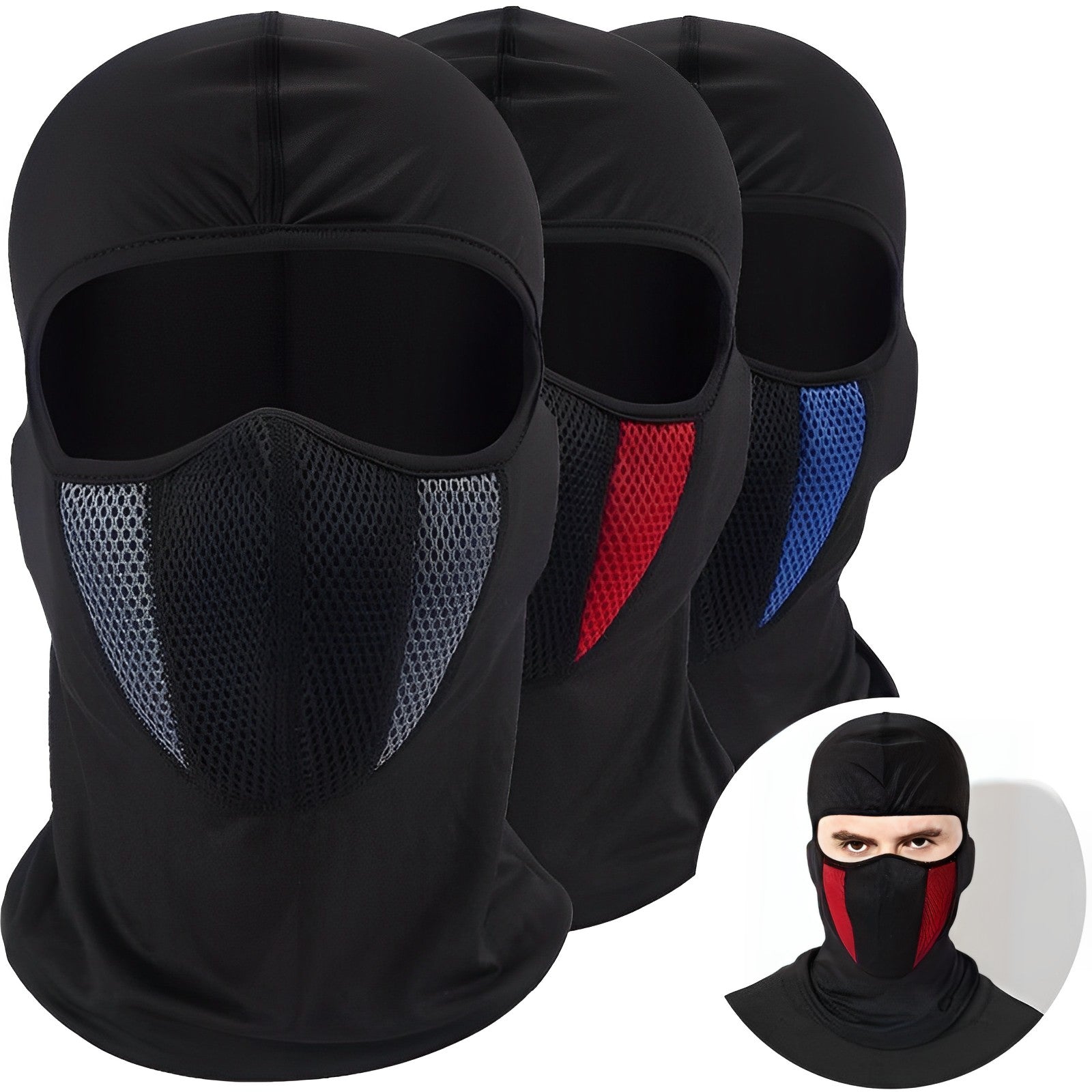 Motorcycle Balaclava Breathable Full Face Mask Moto Riding Neck Face Hood Motocross Cap Hat Skullie 1