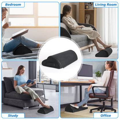 Under Desk Footrest, Memory Foam Office Foot Stool, Leg Elevation Pillow for Gaming & Office Comfort