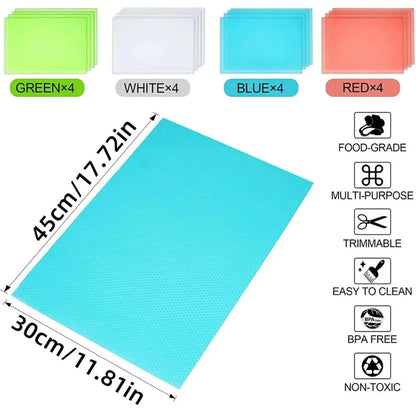 Washable Waterproof Refrigerator Liner Mat Mildew HeatInsulat Kitchen Drawer Cabinet Pad 1
