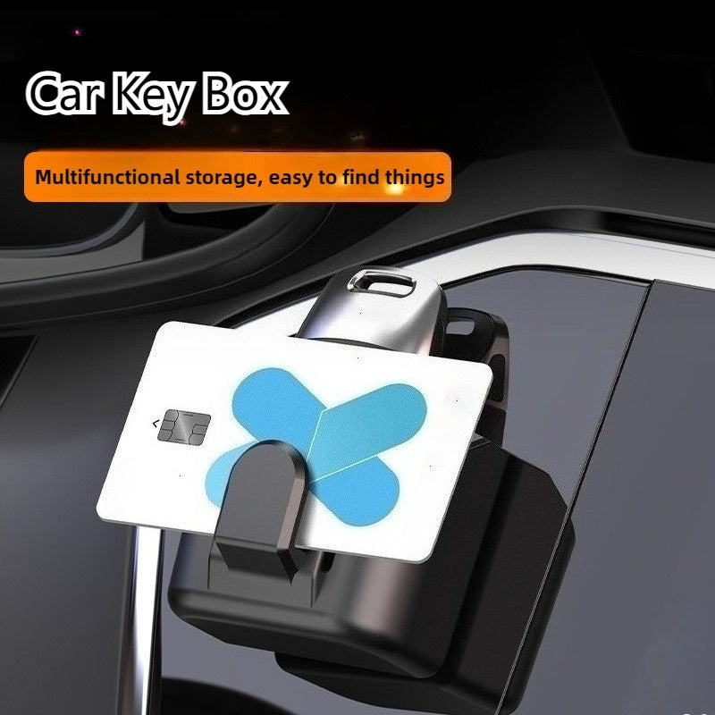 Storage Box Organizer, Car Key Holder Clip, Anti-Slip Dashboard Mount