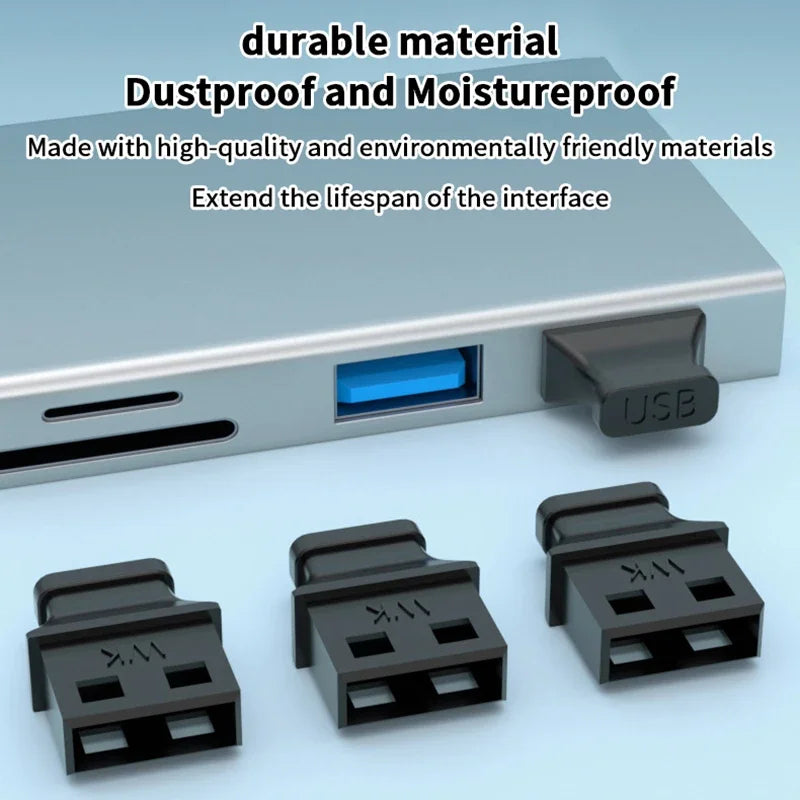 Anti-dust Plug For Laptop, USB Port Plug With Handle, Computer Socket Cap Unused