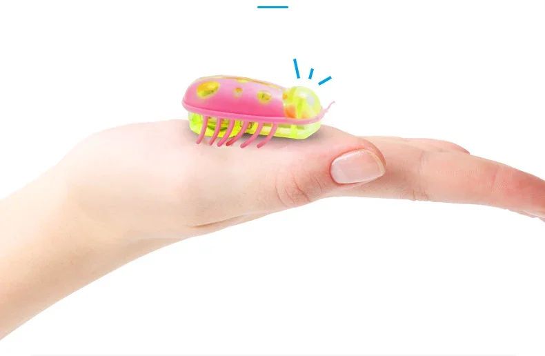 Mini Electric Ladybug Cat Toy Interactive Walking Insect Pet Toy 10