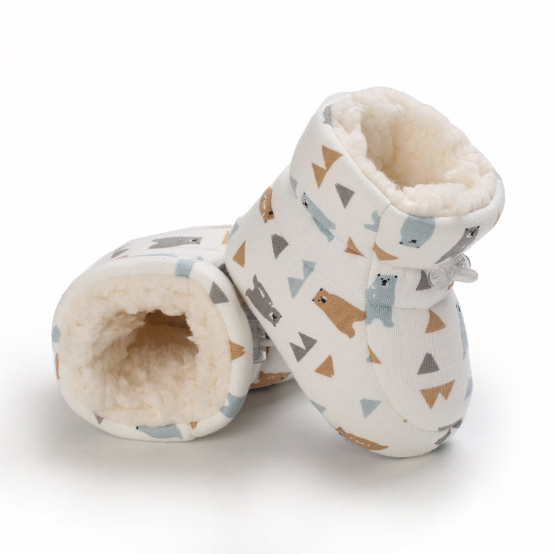 Cartoon Winter Baby Boots AntiSlip Toddler Shoes Cute Walking Booties 1