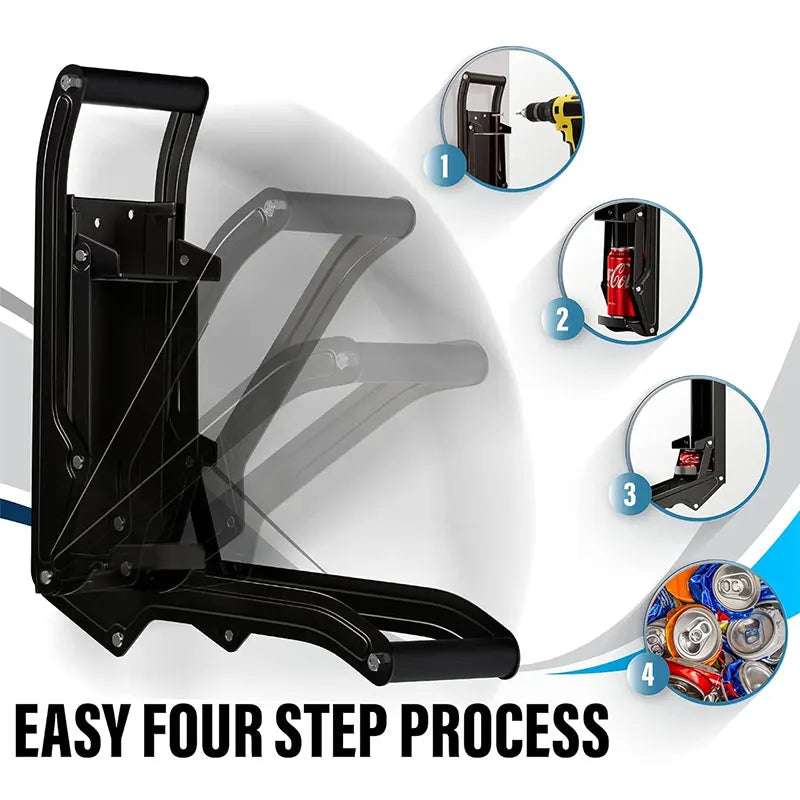Wall Mounted Soda Beer Smasher 16 Oz Heavy Duty Metal Can Crusher Recycling Tool With Bottle Opener 2