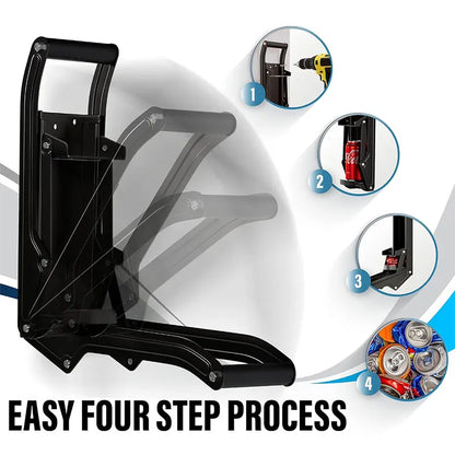 Wall Mounted Soda Beer Smasher 16 Oz Heavy Duty Metal Can Crusher Recycling Tool With Bottle Opener 2