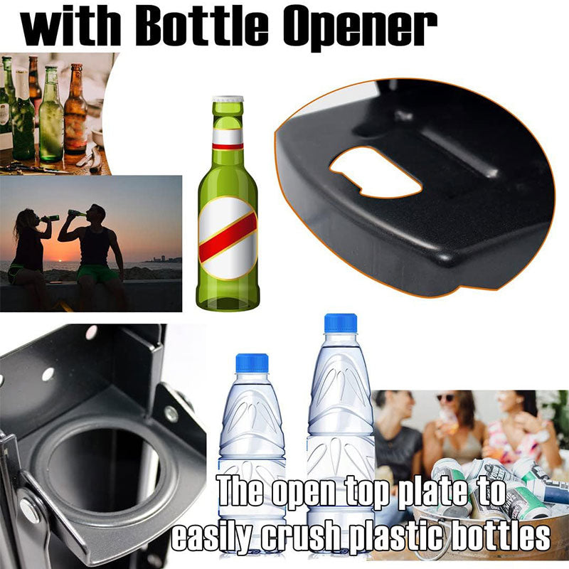 Wall Mounted Soda Beer Smasher 16 Oz Heavy Duty Metal Can Crusher Recycling Tool With Bottle Opener 4