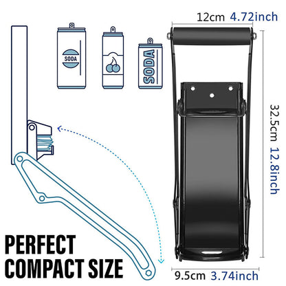 Wall Mounted Soda Beer Smasher 16 Oz Heavy Duty Metal Can Crusher Recycling Tool With Bottle Opener 7
