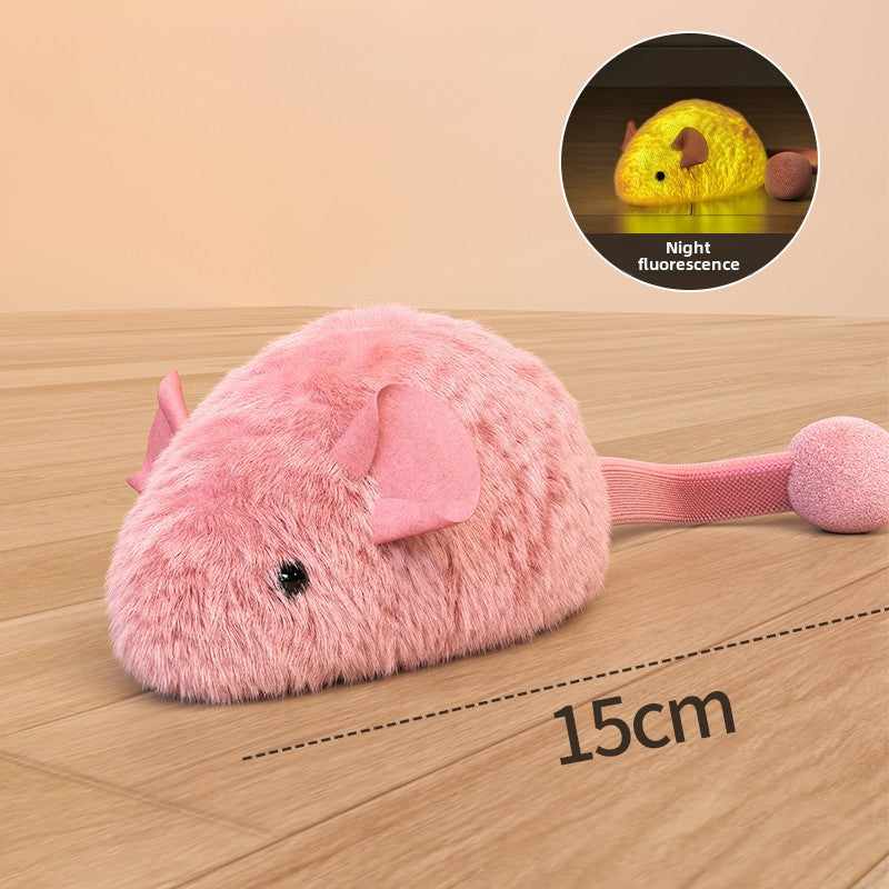 Self-Playing Interactive Plush Mouse, Cat Toys Simulation Mice, Chew Toy for Indoor Pet Cats Kitten Plush