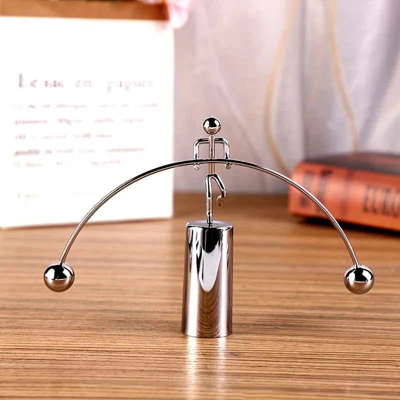 Home Office Accessories Balance Ball Swinging Weightlifting Art Decompression Steel Little Iron Man