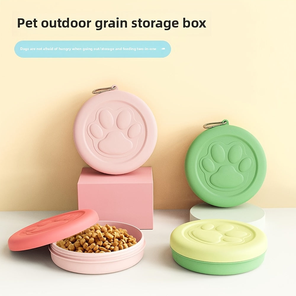Pet Travel Bowl, Outdoor Portable Dog Food Bowl, Multifunctional Snack Box for Dogs and Cats, Feeding Water Bowl