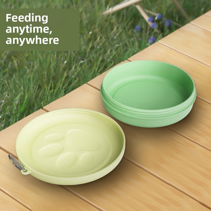 Pet Travel Bowl, Outdoor Portable Dog Food Bowl, Multifunctional Snack Box for Dogs and Cats, Feeding Water Bowl