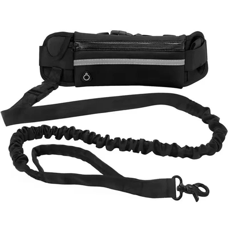 Hands Free Dog Leash For Running And Walking With Reflective Waist Bag And Elastic Belt 7
