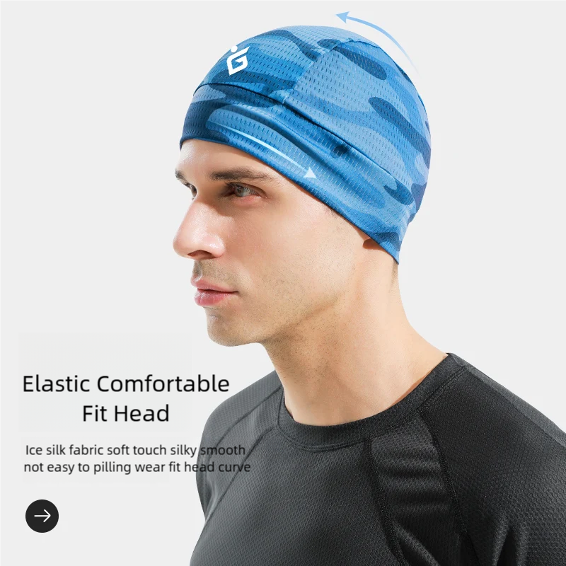 Quick Dry Cycling Cap, Anti-UV Sports Hat, Cooling Skull Cap Helmet Liner Sweat Cap for Outdoor Bike MTB Running for Men