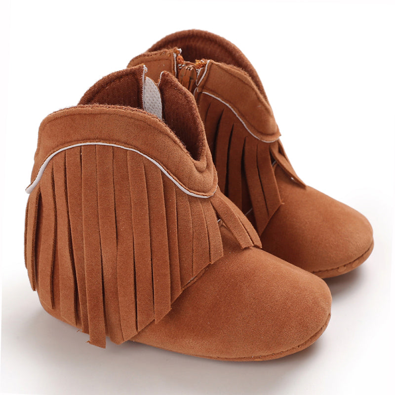 Stylish Tassel Baby Boots Autumn Winter Comfortable Walking Shoes For Boys And Girls Casual Shoes F 5