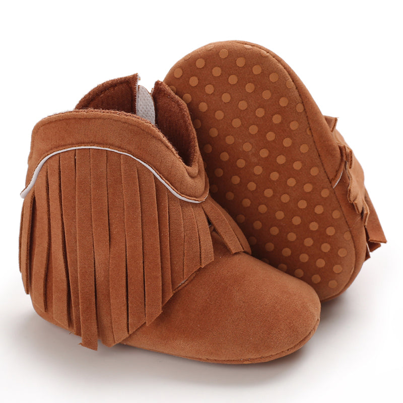 Stylish Tassel Baby Boots Autumn Winter Comfortable Walking Shoes For Boys And Girls Casual Shoes F 2