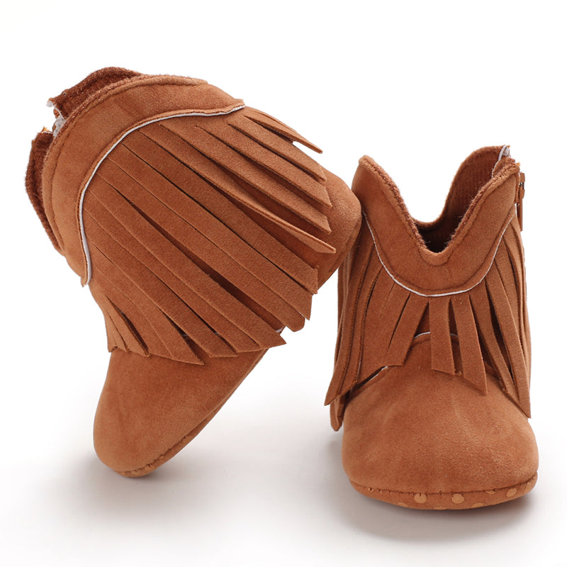 Stylish Tassel Baby Boots Autumn Winter Comfortable Walking Shoes For Boys And Girls Casual Shoes F 3